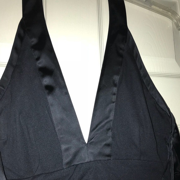 Navy backless evening dress - Picture 5 of 7